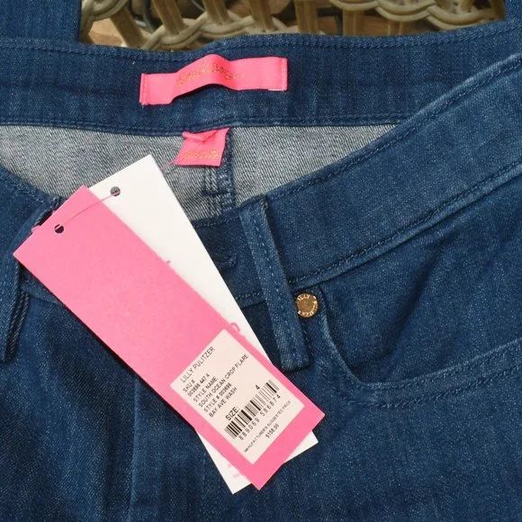 Lilly Pulitzer Blue Denim Jeans NWT - Picture 3 of 3